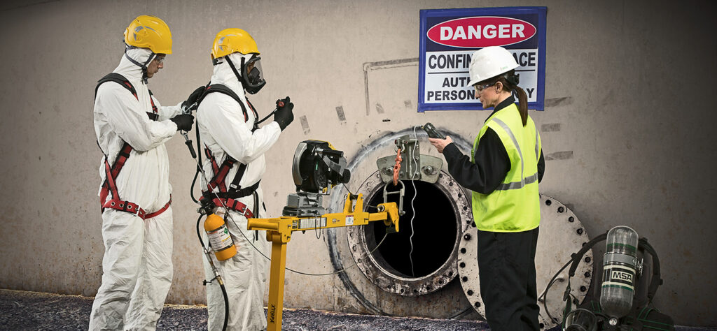 Exterior entry to a confined space