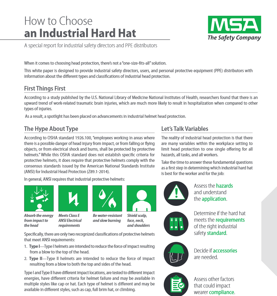 How to choose an Industrial Hard Hat Report